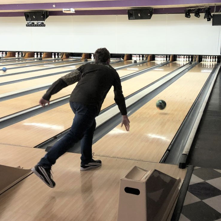 Young Advisory Board bowling social event
